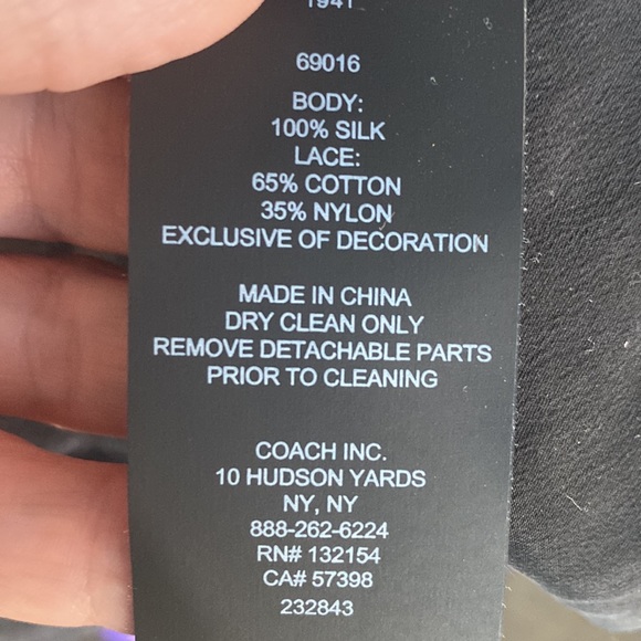 Coach black embellished SILK Ruffle Top - Picture 16 of 16